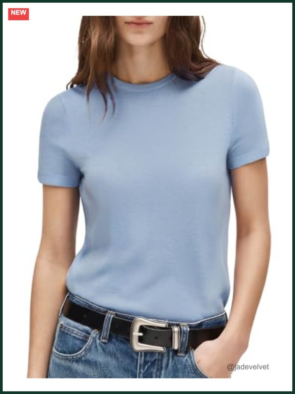 Women's Cashmere Silk Blend Crew Neck Short Sleeve Knit Pullover Sweater
